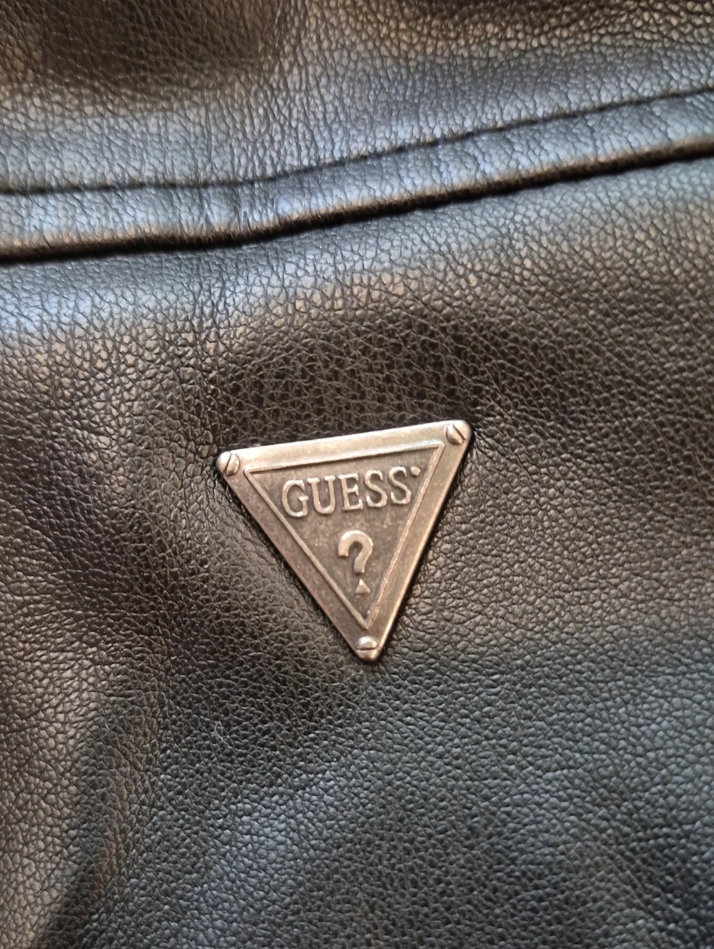 Guess Faux Leather Hooded Moto Jacket